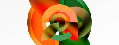 Çember geometrik soyut vektör arkaplanı