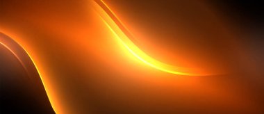 Neon parlayan daire ışınları, karanlıkta ışık saçan yuvarlak çizgiler, gezegen tarzı neon dalga çizgileri. Duvar kağıdı, afiş, arkaplan için enerji yüklü elektrik konsept tasarımı