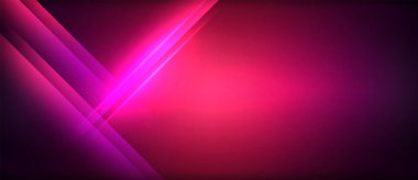 Neon parlayan daire ışınları, karanlıkta ışık saçan yuvarlak çizgiler, gezegen tarzı neon dalga çizgileri. Duvar kağıdı, afiş, arkaplan için enerji yüklü elektrik konsept tasarımı