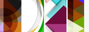 Daireler, çizgiler ve üçgenlerden oluşan parlak geometrik özgeçmişler, duvar kağıdı, kartvizit, kapak, afiş, broşür, başlık, web sitesi için minimalist entelektüellik yayıyor