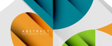 Beyaza asgari geometrik elementler. Yapraklar, yuvarlak üçgenler, yıldızlar.