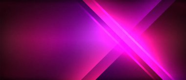 Neon parlayan daire ışınları, karanlıkta ışık saçan yuvarlak çizgiler, gezegen tarzı neon dalga çizgileri. Duvar kağıdı, afiş, arkaplan için enerji yüklü elektrik konsept tasarımı