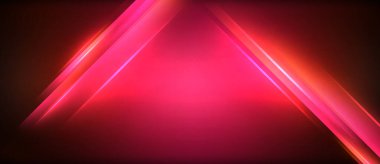 Neon parlayan daire ışınları, karanlıkta ışık saçan yuvarlak çizgiler, gezegen tarzı neon dalga çizgileri. Duvar kağıdı, afiş, arkaplan için enerji yüklü elektrik konsept tasarımı