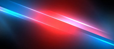 Neon dinamik köşegen ışık ışınları arka planı. Duvar kağıdı, bayrak, sunum, arkaplan için tekno dijital geometrik konsept tasarımı