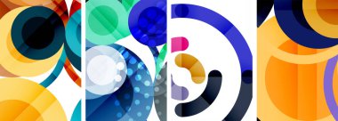 Geometrik soyut posterler dizisi. Duvar kağıdı, kartvizit, kapak, poster, afiş, broşür, başlık, web sitesi için soyut arkaplan