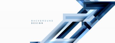 Çizgi zig zag dinamik geometrik soyut arkaplan. Gölge ve ışık efektli renkli çizgiler, çeşitli rotalar konsepti. Duvar kağıdı, bayrak, arkaplan, kart için vektör illüstrasyonu