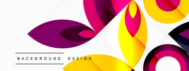 Çember ve taç yaprakları. Duvar kağıdı, Sancak, Arkaplan, Kart, Kitap İllüstrasyonu, İniş Sayfası için Geometrik güzel soyut şablon