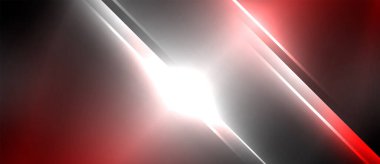 Neon dinamik köşegen ışık ışınları arka planı. Duvar kağıdı, bayrak, sunum, arkaplan için tekno dijital geometrik konsept tasarımı