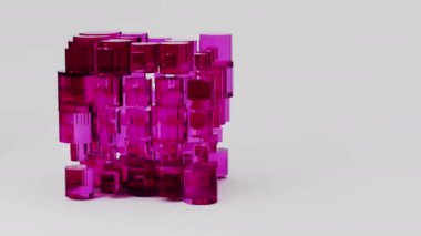 Cam geometrik silindir dönüşleri şekillendirir. 3d canlandırma döngüsü soyut arkaplan