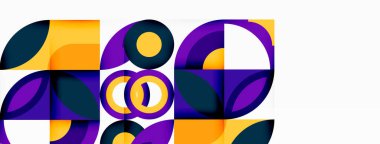 Çember ve taç yaprakları. Duvar kağıdı, Sancak, Arkaplan, Kart, Kitap İllüstrasyonu, İniş Sayfası için Geometrik güzel soyut şablon