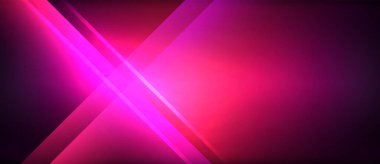 Neon parlayan daire ışınları, karanlıkta ışık saçan yuvarlak çizgiler, gezegen tarzı neon dalga çizgileri. Duvar kağıdı, afiş, arkaplan için enerji yüklü elektrik konsept tasarımı