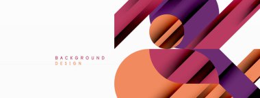 Çember ve çizgi geometrik arka plan. Duvar kağıdı, pankart, arkaplan ya da iniş için çapraz çizgileri olan yuvarlak şekiller