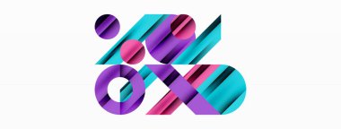 Çember ve çizgi geometrik arka plan. Duvar kağıdı, pankart, arkaplan ya da iniş için çapraz çizgileri olan yuvarlak şekiller