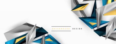 Minimum geometrik soyut arkaplan. Düşük poliamik dinamik üçgen tasarımı. Duvar kağıdı, afiş, arkaplan veya iniş için moda tekno iş şablonu