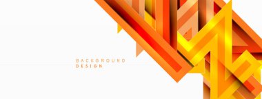 Çizgi zig zag dinamik geometrik soyut arkaplan. Gölge ve ışık efektli renkli çizgiler, çeşitli rotalar konsepti. Duvar kağıdı, bayrak, arkaplan, kart için vektör illüstrasyonu