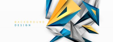 Minimum geometrik soyut arkaplan. Düşük poliamik dinamik üçgen tasarımı. Duvar kağıdı, afiş, arkaplan veya iniş için moda tekno iş şablonu