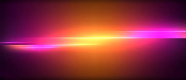 Neon dinamik köşegen ışık ışınları arka planı. Duvar kağıdı, bayrak, sunum, arkaplan için tekno dijital geometrik konsept tasarımı