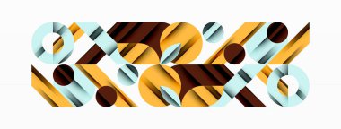 Geometrik diyagonal çizgi ve daire şekli, geniş soyut arkaplan