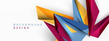 Minimum geometrik soyut arkaplan. Düşük poliamik dinamik üçgen tasarımı. Duvar kağıdı, afiş, arkaplan veya iniş için moda tekno iş şablonu