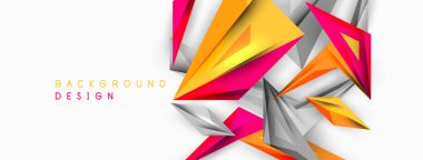 Minimum geometrik soyut arkaplan. Düşük poliamik dinamik üçgen tasarımı. Duvar kağıdı, afiş, arkaplan veya iniş için moda tekno iş şablonu