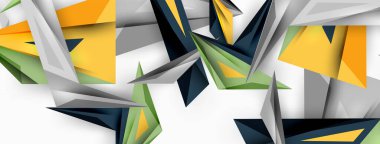 Minimum geometrik soyut arkaplan. Düşük poliamik dinamik üçgen tasarımı. Duvar kağıdı, afiş, arkaplan veya iniş için moda tekno iş şablonu