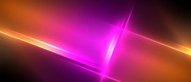 Neon dinamik köşegen ışık ışınları arka planı. Duvar kağıdı, bayrak, sunum, arkaplan için tekno dijital geometrik konsept tasarımı