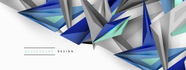 Minimum geometrik soyut arkaplan. Düşük poliamik dinamik üçgen tasarımı. Duvar kağıdı, afiş, arkaplan veya iniş için moda tekno iş şablonu