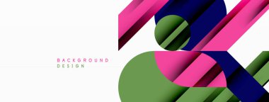 Geometrik diyagonal çizgi ve daire şekli, geniş soyut arkaplan