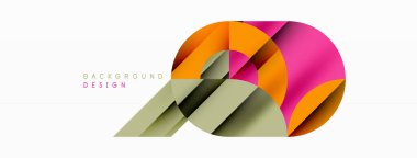 Çember ve çizgi geometrik arka plan. Duvar kağıdı, pankart, arkaplan ya da iniş için çapraz çizgileri olan yuvarlak şekiller