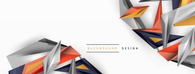 Minimum geometrik soyut arkaplan. Düşük poliamik dinamik üçgen tasarımı. Duvar kağıdı, afiş, arkaplan veya iniş için moda tekno iş şablonu