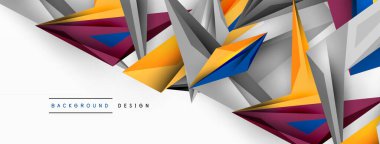 Minimum geometrik soyut arkaplan. Düşük poliamik dinamik üçgen tasarımı. Duvar kağıdı, afiş, arkaplan veya iniş için moda tekno iş şablonu