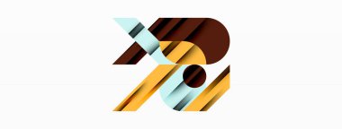 Geometrik diyagonal çizgi ve daire şekli, geniş soyut arkaplan