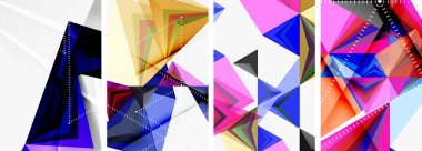 Duvar kağıdı, kartvizit, kapak, poster, afiş, broşür, başlık, web sitesi için minimalist üçgen temiz konsept posterleri