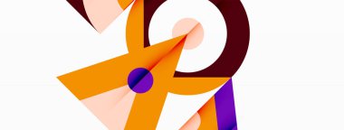 Renkli çember ve soyut üçgen arkaplan. Duvar kağıdı, afiş, sunum, arkaplan şablonu