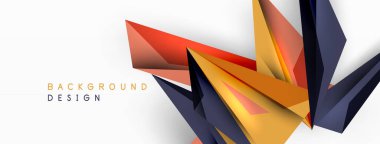 Minimum geometrik soyut arkaplan. Düşük poliamik dinamik üçgen tasarımı. Duvar kağıdı, afiş, arkaplan veya iniş için moda tekno iş şablonu