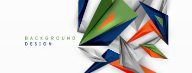 Minimum geometrik soyut arkaplan. Düşük poliamik dinamik üçgen tasarımı. Duvar kağıdı, afiş, arkaplan veya iniş için moda tekno iş şablonu