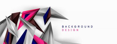 Minimum geometrik soyut arkaplan. Düşük poliamik dinamik üçgen tasarımı. Duvar kağıdı, afiş, arkaplan veya iniş için moda tekno iş şablonu