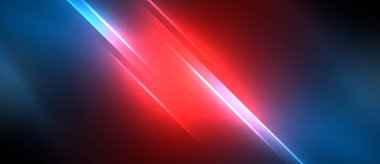 Neon dinamik köşegen ışık ışınları arka planı. Duvar kağıdı, bayrak, sunum, arkaplan için tekno dijital geometrik konsept tasarımı