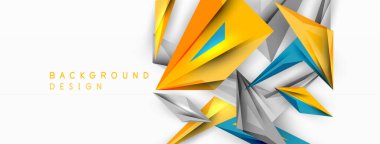 Minimum geometrik soyut arkaplan. Düşük poliamik dinamik üçgen tasarımı. Duvar kağıdı, afiş, arkaplan veya iniş için moda tekno iş şablonu