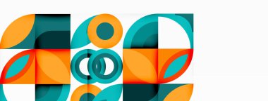 Çember ve taç yaprakları. Duvar kağıdı, Sancak, Arkaplan, Kart, Kitap İllüstrasyonu, İniş Sayfası için Geometrik güzel soyut şablon