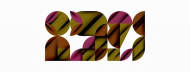 Çember, kare ve çiçek yapraklı geometrik arkaplan. Duvar kağıdı, pankart, arkaplan veya iniş için yuvarlak şekiller