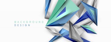 Minimum geometrik soyut arkaplan. Düşük poliamik dinamik üçgen tasarımı. Duvar kağıdı, afiş, arkaplan veya iniş için moda tekno iş şablonu