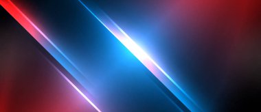 Neon dinamik köşegen ışık ışınları arka planı. Duvar kağıdı, bayrak, sunum, arkaplan için tekno dijital geometrik konsept tasarımı