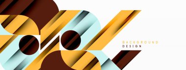 Geometrik diyagonal çizgi ve daire şekli, geniş soyut arkaplan