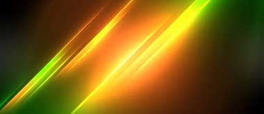 Neon dinamik köşegen ışık ışınları arka planı. Duvar kağıdı, bayrak, sunum, arkaplan için tekno dijital geometrik konsept tasarımı