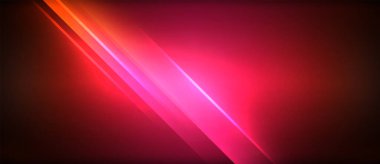 Neon parlayan daire ışınları, karanlıkta ışık saçan yuvarlak çizgiler, gezegen tarzı neon dalga çizgileri. Duvar kağıdı, afiş, arkaplan için enerji yüklü elektrik konsept tasarımı