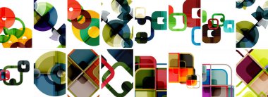 En az renkli geometrik şekiller moda. Soyut arkaplan koleksiyonu. Duvar Kağıdı, Sancak, Arkaplan, Kart, Kitap İllüstrasyonu, İniş Sayfası