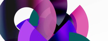 Çember geometrik soyut vektör arkaplanı