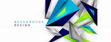 Minimum geometrik soyut arkaplan. Düşük poliamik dinamik üçgen tasarımı. Duvar kağıdı, afiş, arkaplan veya iniş için moda tekno iş şablonu