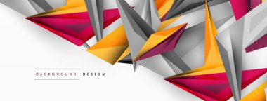 Minimum geometrik soyut arkaplan. Düşük poliamik dinamik üçgen tasarımı. Duvar kağıdı, afiş, arkaplan veya iniş için moda tekno iş şablonu
